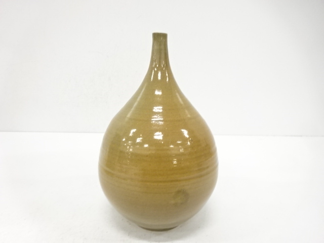  虫明焼　松本学造　花入